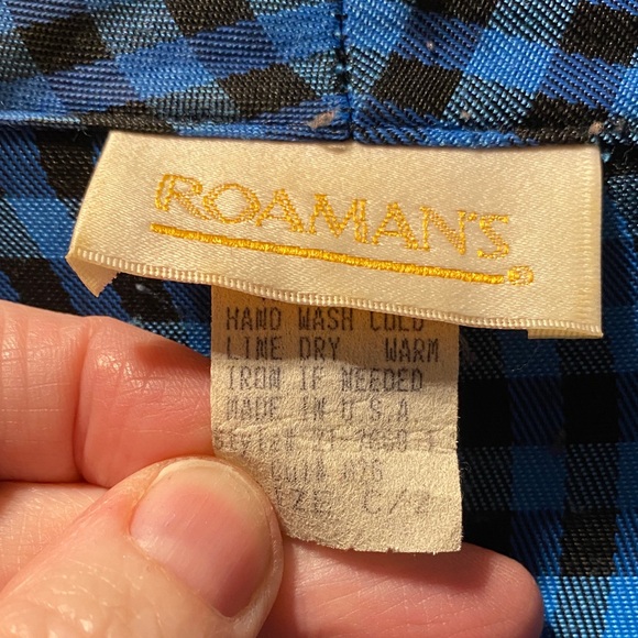 Roaman’s Blue and Black Checkered Blazer size 3X - Picture 8 of 14